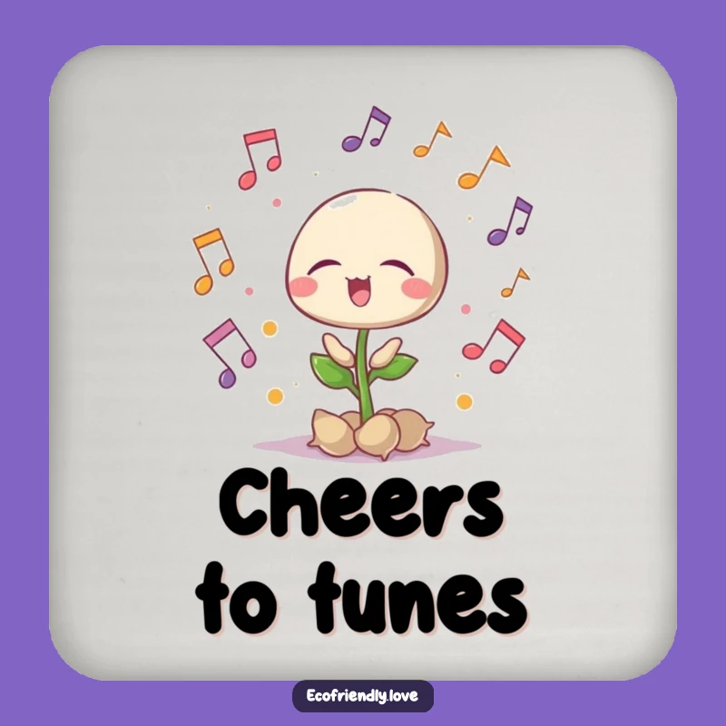 Set of Funny Singing Seedling Coasters: Protect Surfaces with Melody
