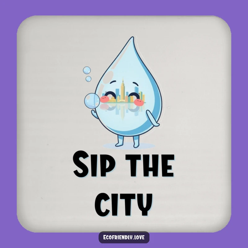 Funny Water Droplet Bubble Coaster: Protect Surfaces with Urban Charm