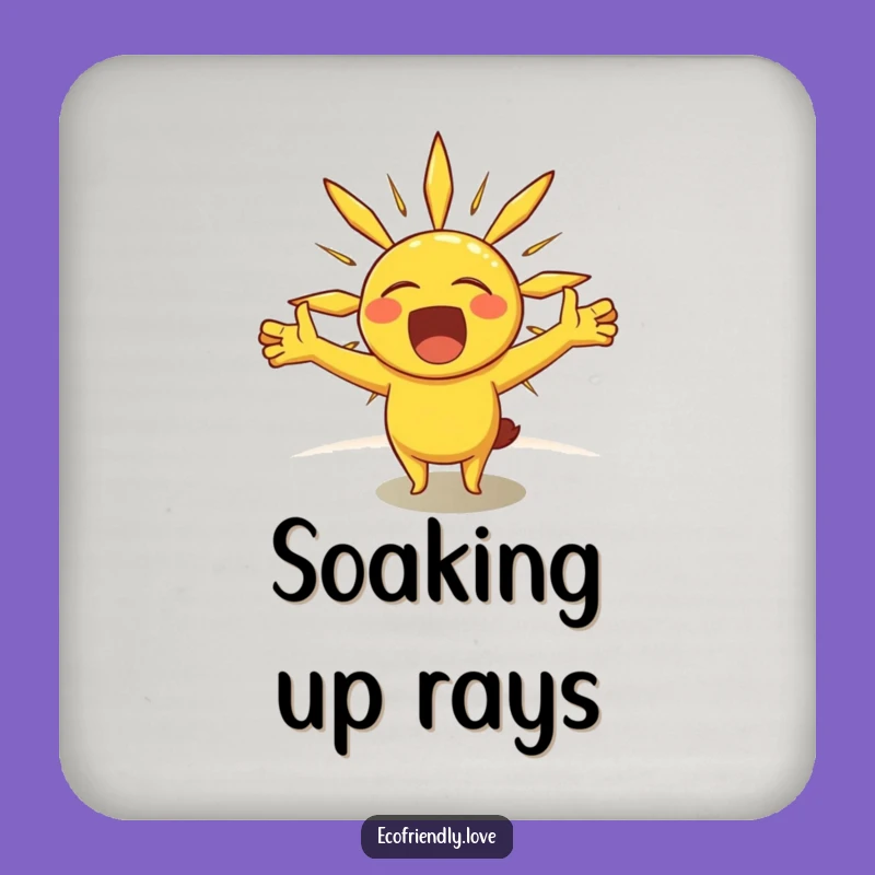 Funny Sunshine Yawn Coaster - Protect Surfaces with Morning Humor Gift