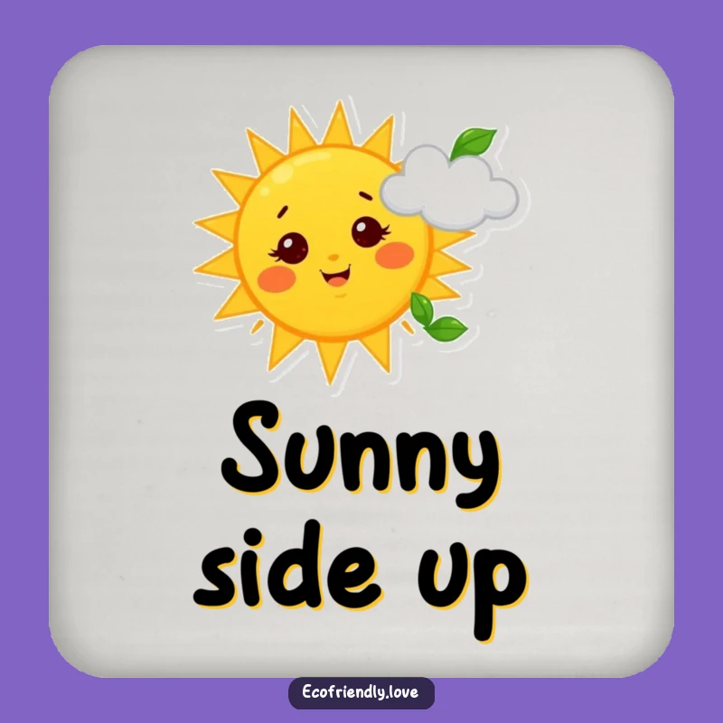 Funny Sun & Cloud Drink Coaster: Protect Surfaces with Sky Style, Perfect Funny Gift