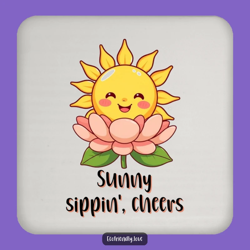 Funny Smiling Sun Coaster: Protect Your Table with Warmth