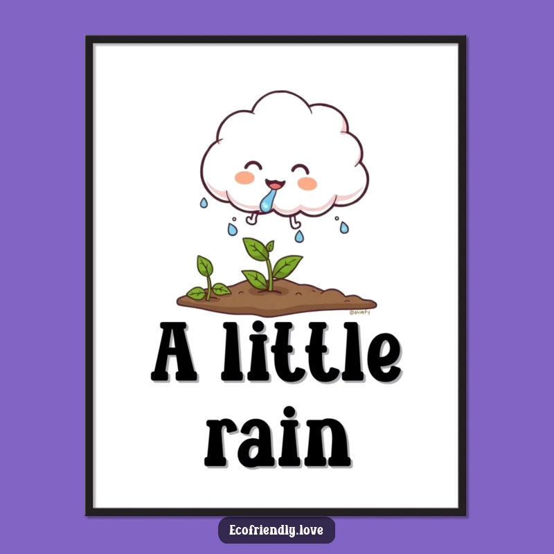Funny Cloud Rain Poster: Bring Whimsical Art to Your Walls