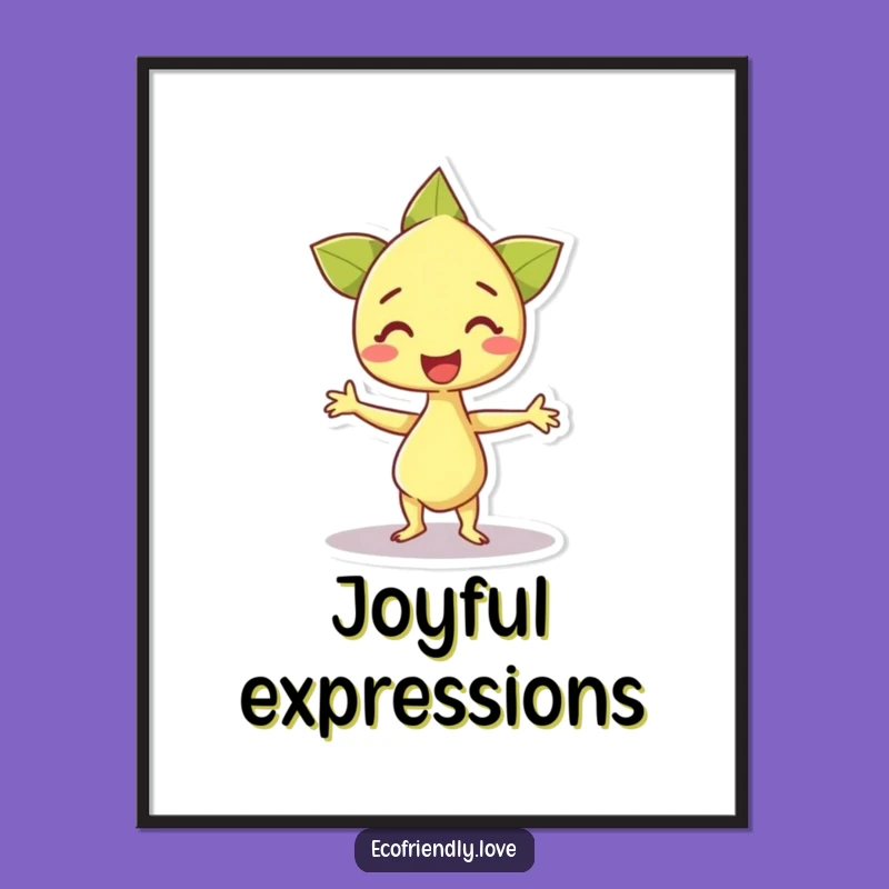 Funny Happy Sprout Dance Poster: Decorate with Cheerful Energy
