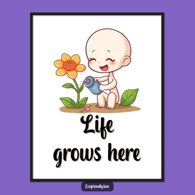 Funny Sprout's Growth Poster: Bring Heartwarming Humor to Your Walls Gift
