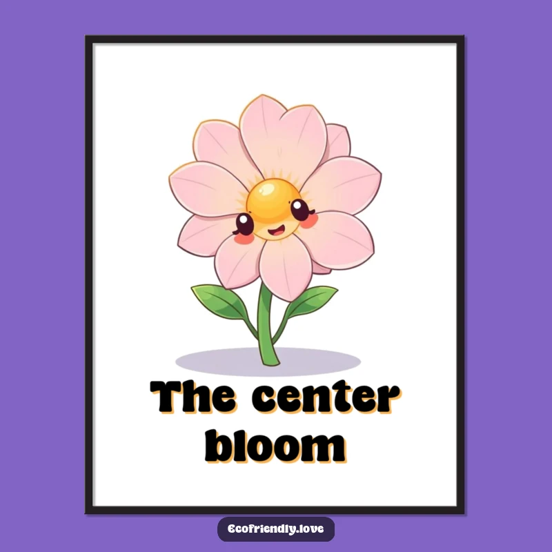 Funny Kawaii Flower Star Poster - Dramatic Decor!