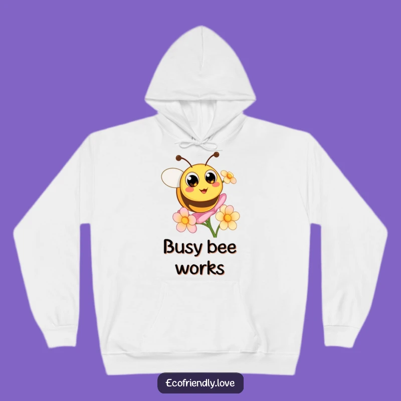 Funny Bee Flower Hoodie: Cozy Buzz for a Sweet Day
