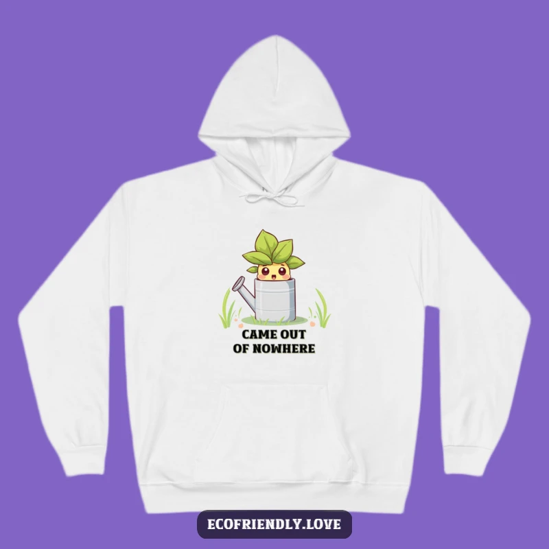 Cozy Funny Sprout Watering Can Hoodie: Warmth with a Hint of Green Surprise