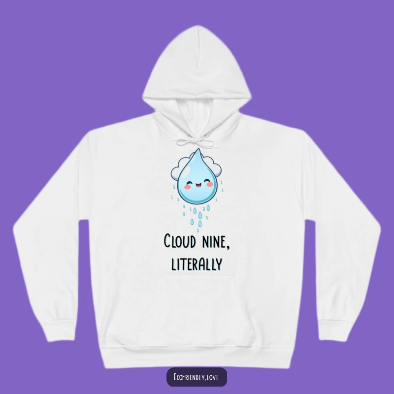 Cozy Funny Water Droplet Cloud Slide Hoodie - Comfort & Humorous Charm