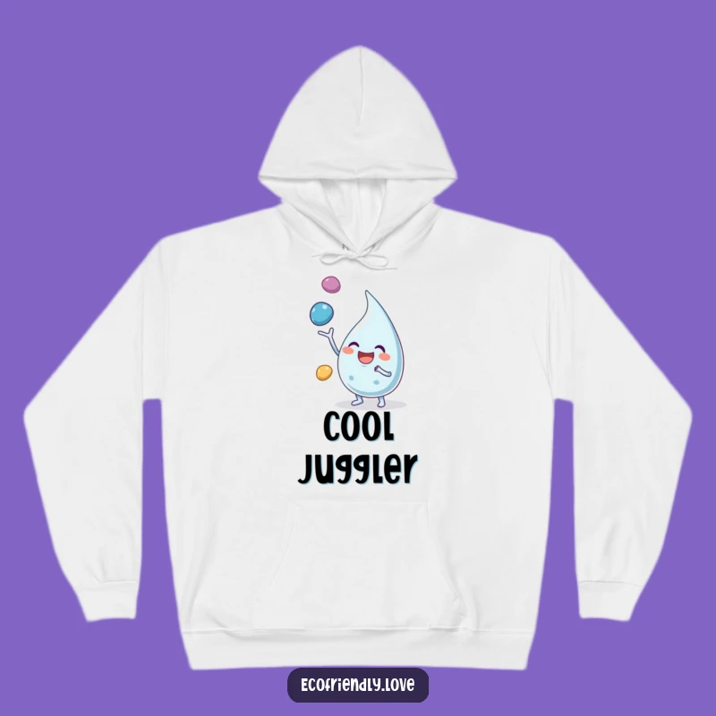 Funny Water Droplet Hoodie: Cozy Joyful Juggling Character Apparel for Warmth & Gifts