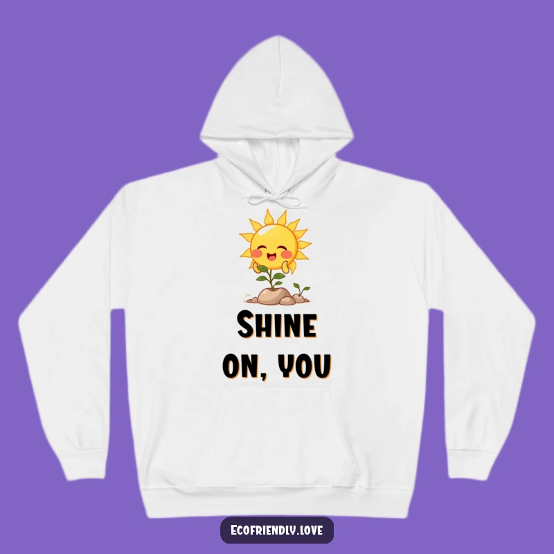 Cozy Funny Sun Plant Light Hoodie: Warmth and Lightheartedness