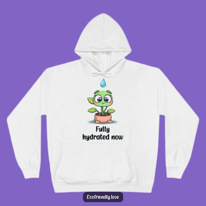 Funny Seedling Hoodie: Cozy Wide-Eyed Plant Character Sweatshirt, Comical Gift