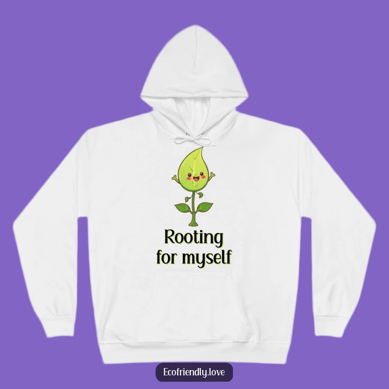 Funny Leaf Cozy Hoodie: Warm Nature Wear for Cheerful Explorers