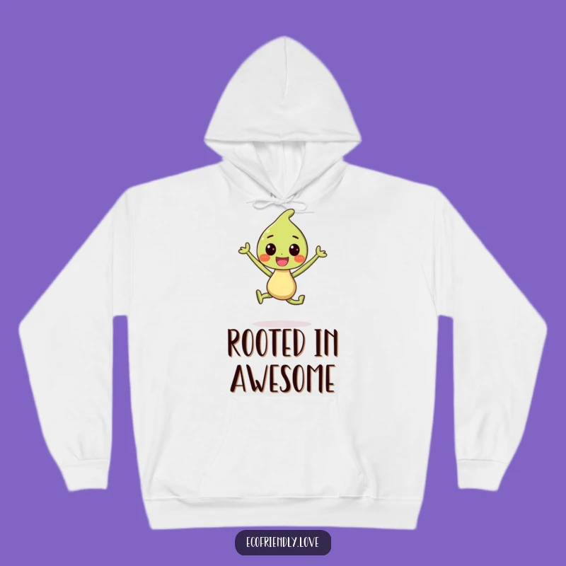 Funny Sprout Hoodie: Happy Plant Comfort, Cozy Funny Gift for Relaxing