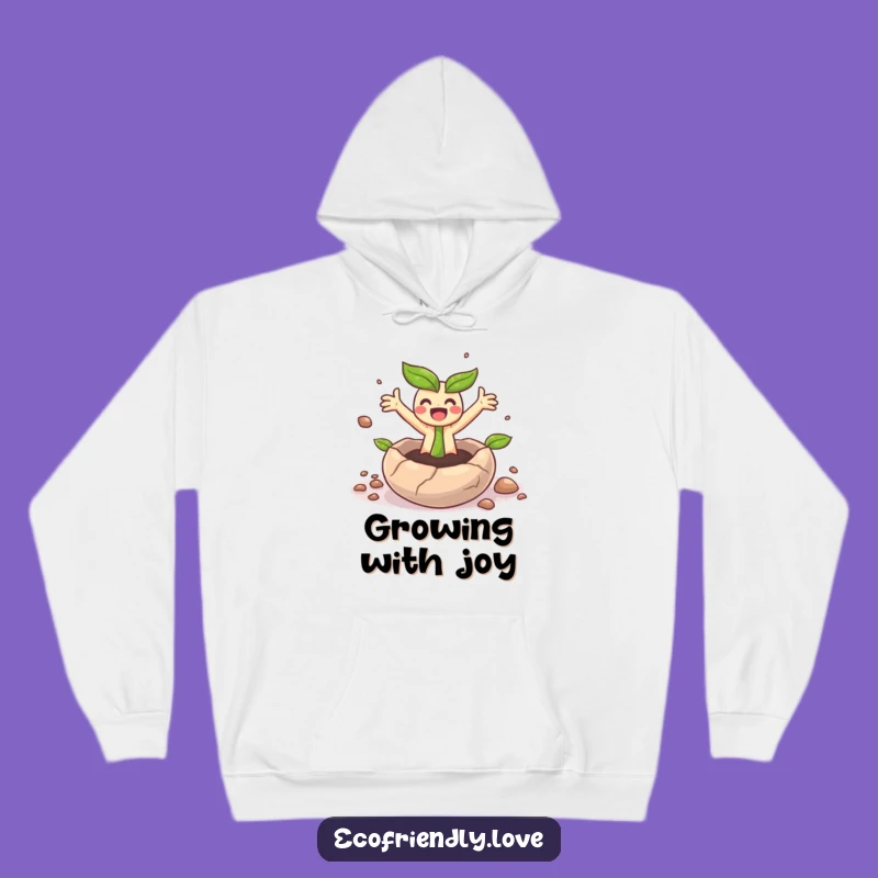 Funny Sprout Surprise Hoodie: Cozy Growing Character Apparel for Comfort & Gifts