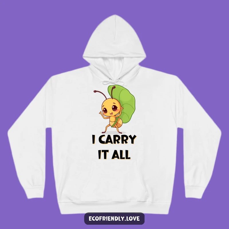 Funny Triumphant Ant Hoodie: Cozy Mighty Carrier Apparel, Warm & Inspiring Gift