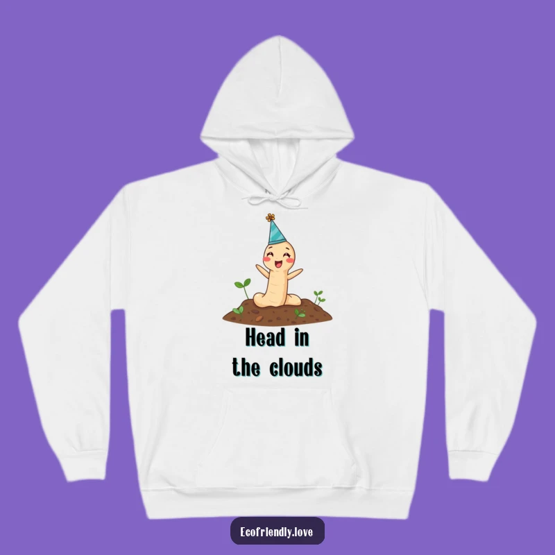 Funny Earthworm Party Hoodie: Stay Cozy and Cheerful with this Hilarious Design