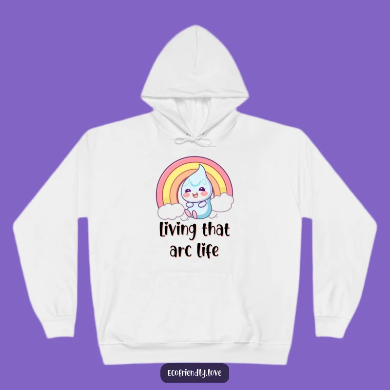 Funny Dewdrop Rainbow Slide Hoodie: Cozy Up with Hilarious, Cheerful Vibes