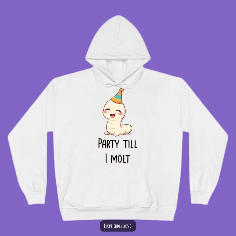 Cozy Funny Kawaii Worm Party Hoodie - Snuggle Up and Giggle!