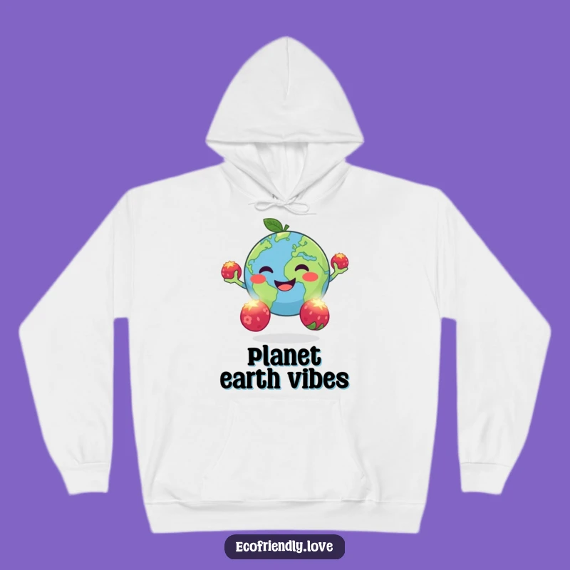 Funny Earth Juggling Hoodie: Cozy Planet Berry Toss Sweatshirt Funny Gift