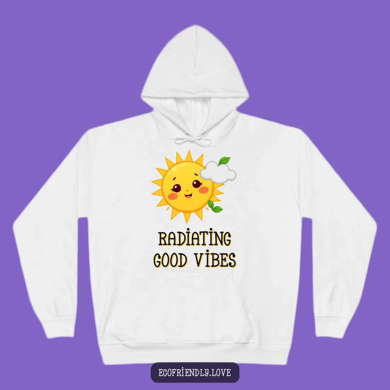 Cozy Funny Sun & Cloud Hoodie: Warm Comfort with Whimsical Sky Friends, Perfect Funny Gift