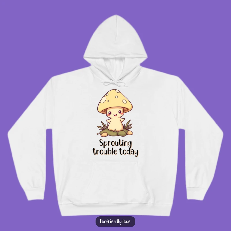 Funny Mushroom Hoodie: Cozy Vibes with a Mischievous Character
