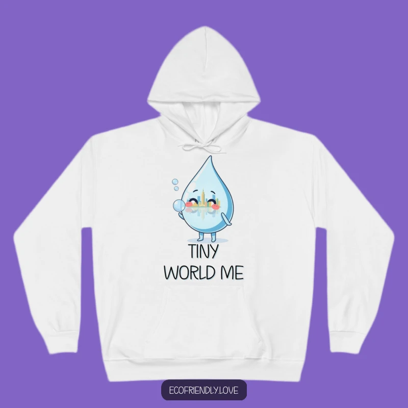 Funny Water Droplet Bubble Hoodie: Stay Cozy with Urban Reflections and Humor