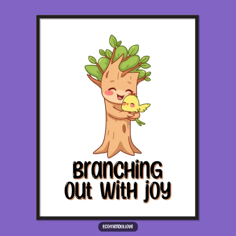 Free Printable Tree Hug Art - Funny Cute Downloadable Wall Decor for Cozy Spaces