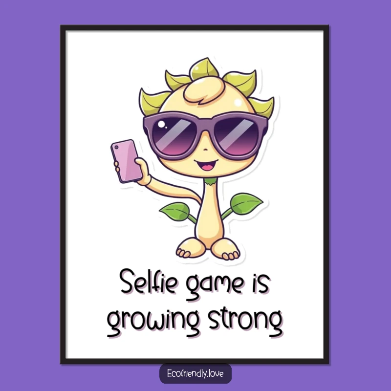 Cool Sprout Wall Art: Free Printable Downloadable Art of a Selfie for Quirky Decor