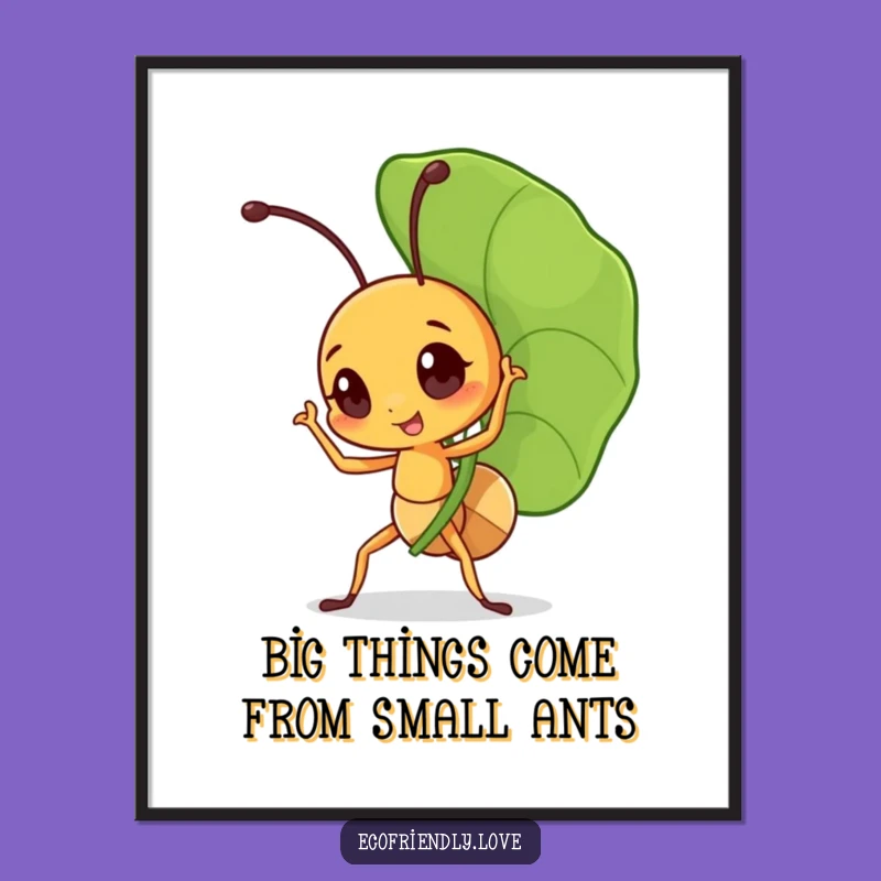 Free Printable Ant Wall Art: Leaf Carrier Funny Downloadable Decor For Inspiring Spaces