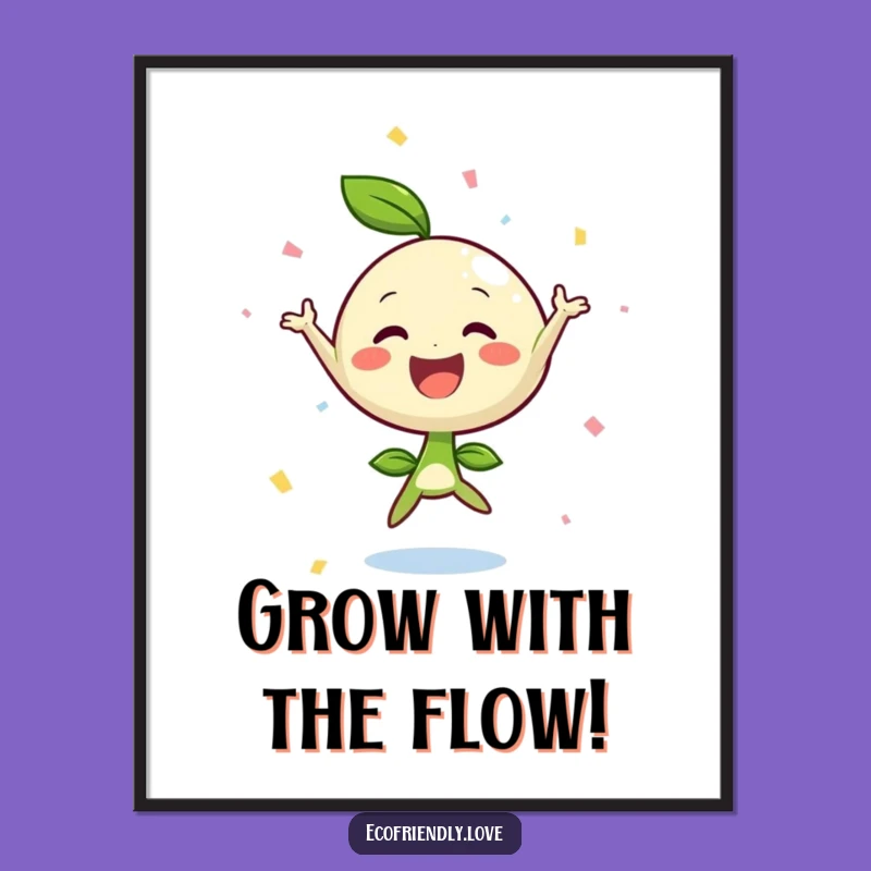 Free Printable Sprout Wall Art: Joyful Jumping Sprout Downloadable Art for a Cheerful Home