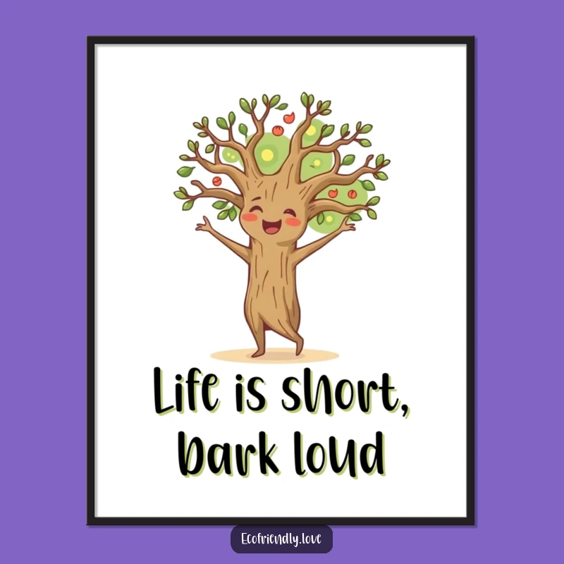Free Printable Tree Wall Art: Dancing Branches Funny Downloadable Decor For Lively Spaces