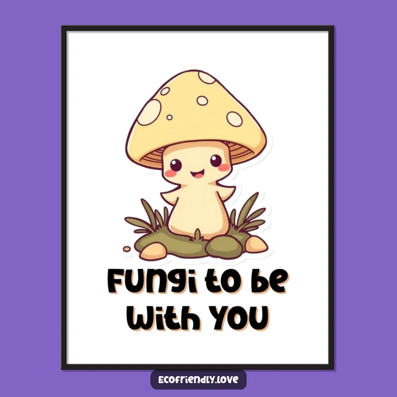 Free Printable Wall Art: Mischievous Mushroom Character Adds Whimsical Charm