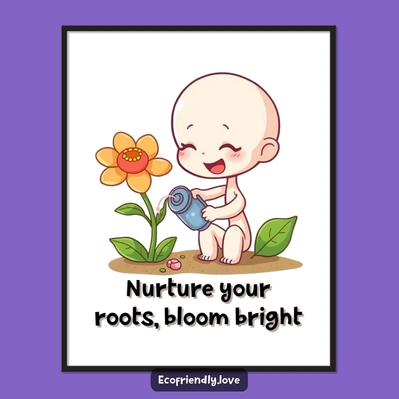 Funny Free Printable Wall Art: Giggling Sprout, Whimsical Downloadable Decor for Gardens & Homes