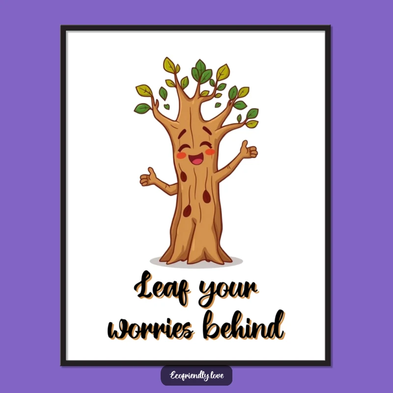 Free Printable Wall Art: Dancing Tree Vibes, Downloadable Energetic Art for Lively Spaces