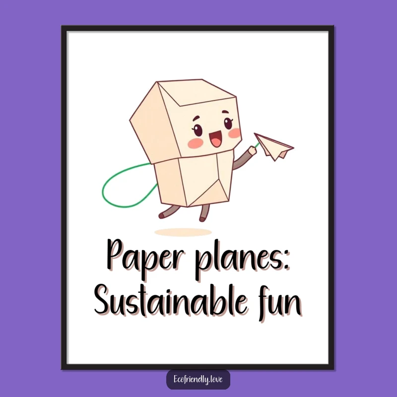 Funny Free Printable Wall Art: Recycled Character's Green Trail of Happy Vibes