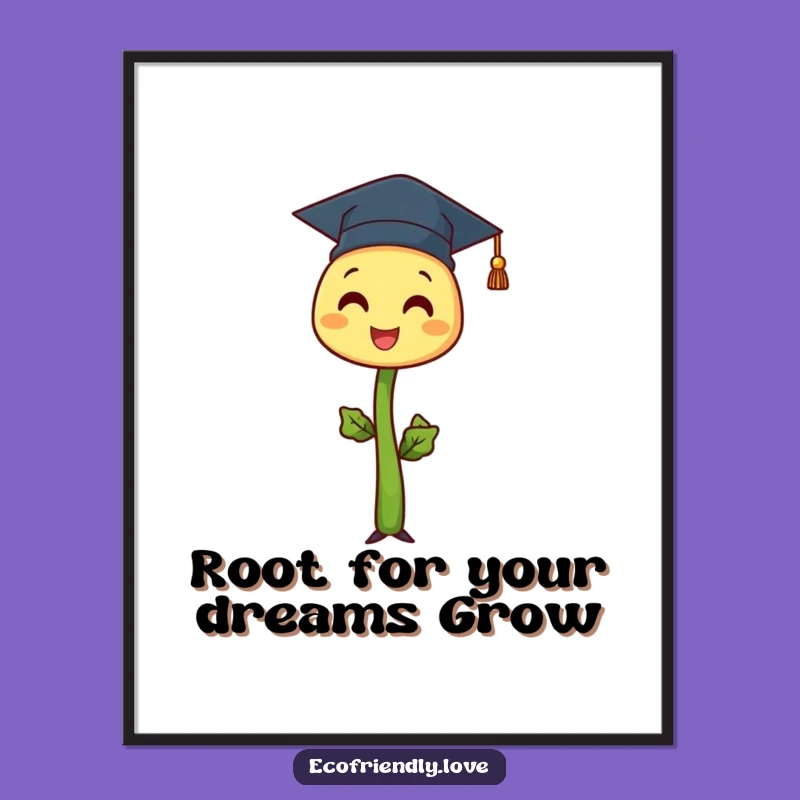 Free Printable Wall Art: Sprout Graduate Motivational Funny Decor