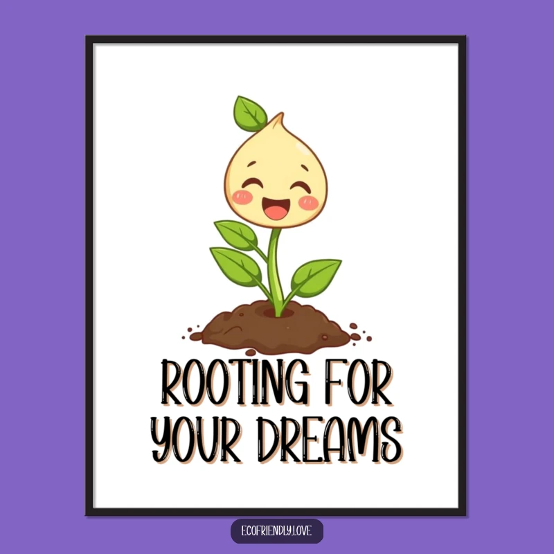 Free Printable Sprout Planting Art - Funny Cute Downloadable Wall Decor for Kids Rooms