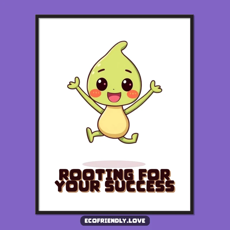 Free Printable Wall Art: Sprout Jump, Funny Growth Downloadable Art