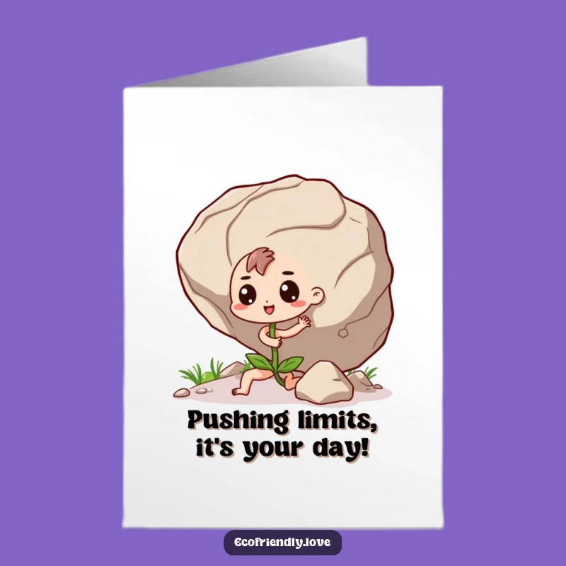 Determined Sprout Birthday Card: Free Printable Strength Design for a Motivating Downloadable Gift