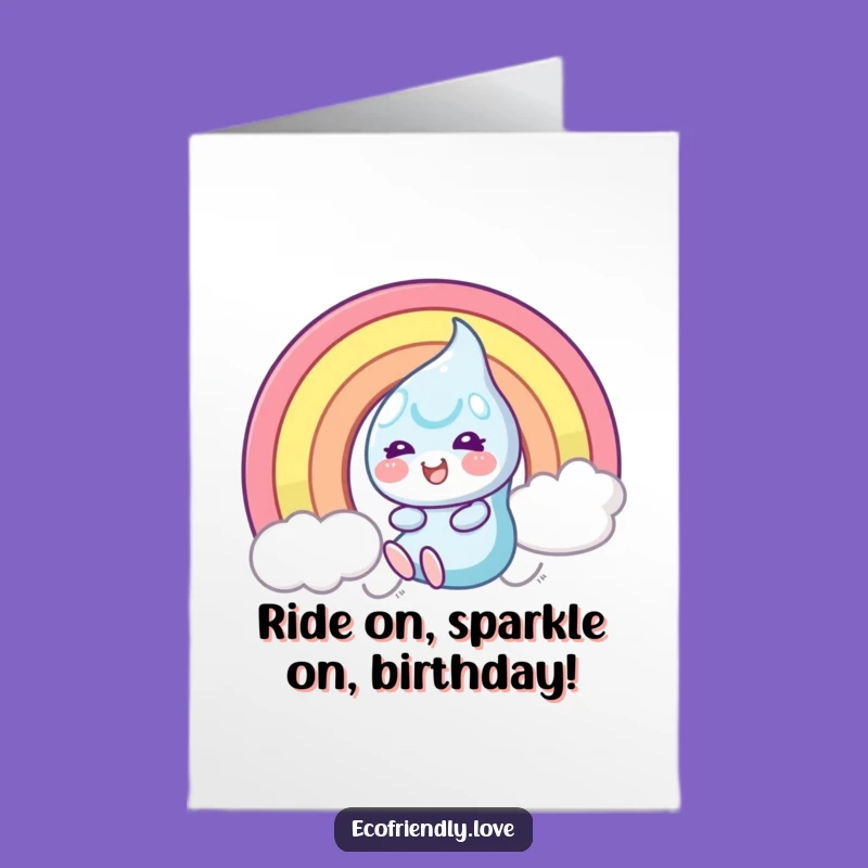Free Printable Rainbow Dewdrop Birthday Card: Hilarious Sliding Fun for a Joyful Gift