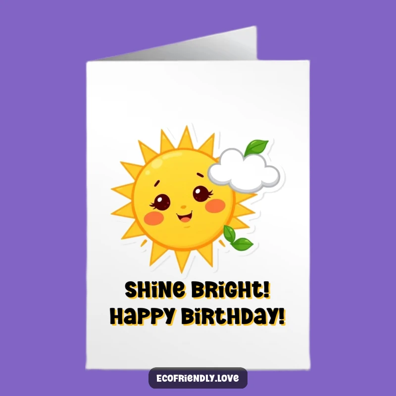 Sunny Birthday Card Free Printable - Cheerful Sky Friends DIY Downloadable Gift!