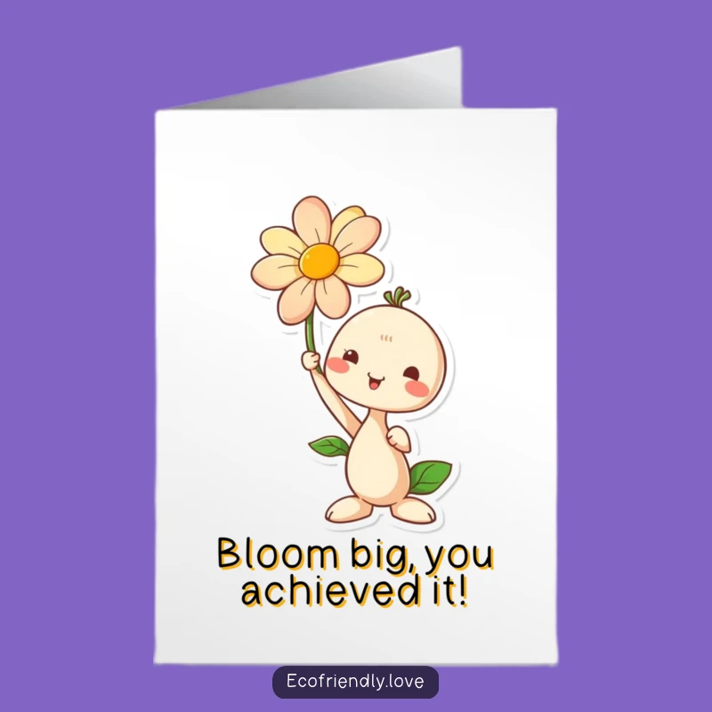 Free Printable Congrats Card: Blooming Flower Seedling - Celebrate & Download
