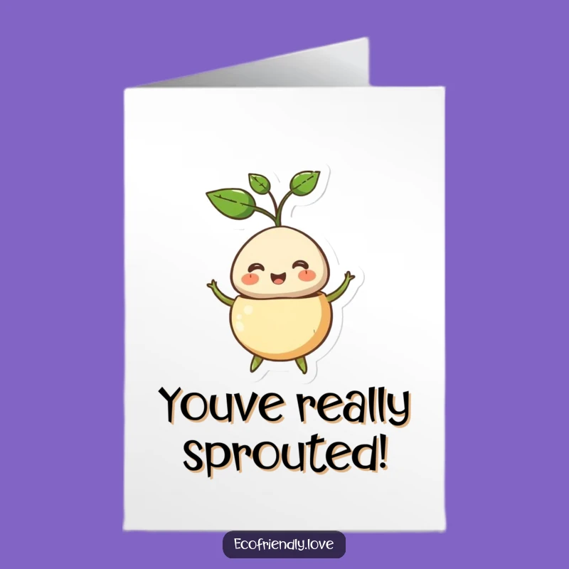 Congrats Free Printable Card: Joyful Seed Sprout, Ideal DIY Downloadable Gift for Success