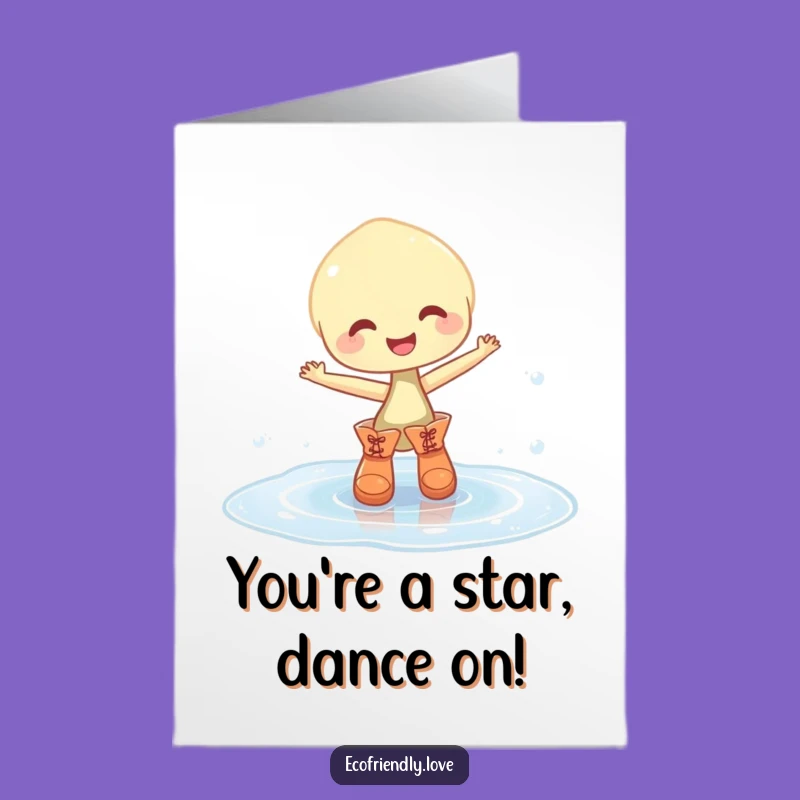 Free Printable Congrats Card: Dancing Sprout Boots, Puddle Jumps, Downloadable Cheer!