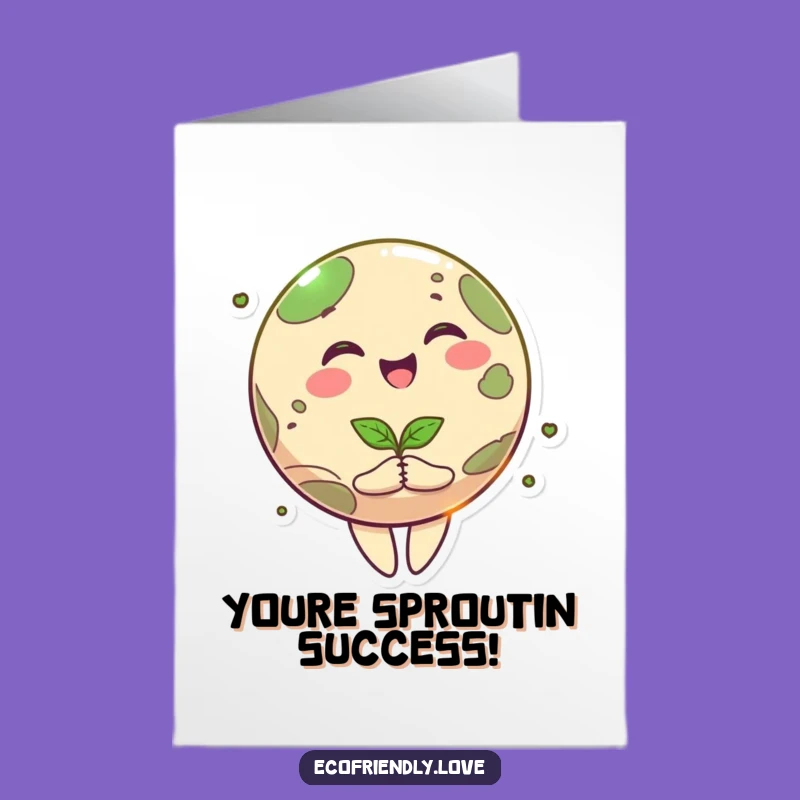 Free Printable Congrats Card: Happy Planet Growing Success, Funny Downloadable Gift