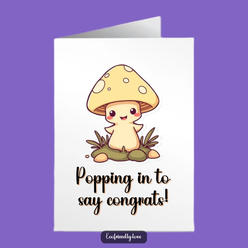 Free Printable Congrats Card: Mischievous Mushroom Appears to Cheer