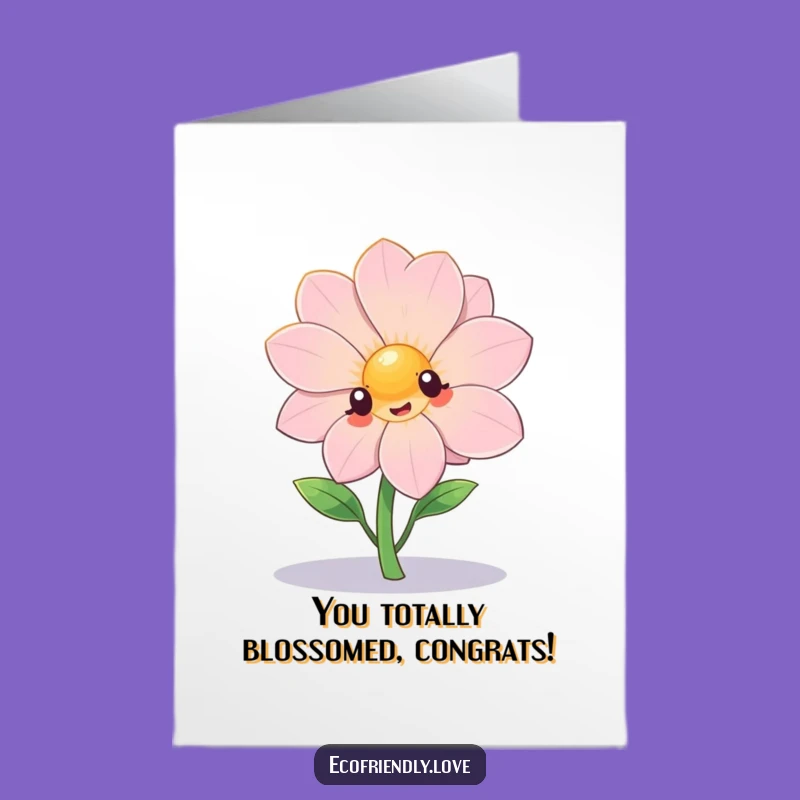 Free Printable Flower Congrats Card: Star Downloadable Gift for Achievers
