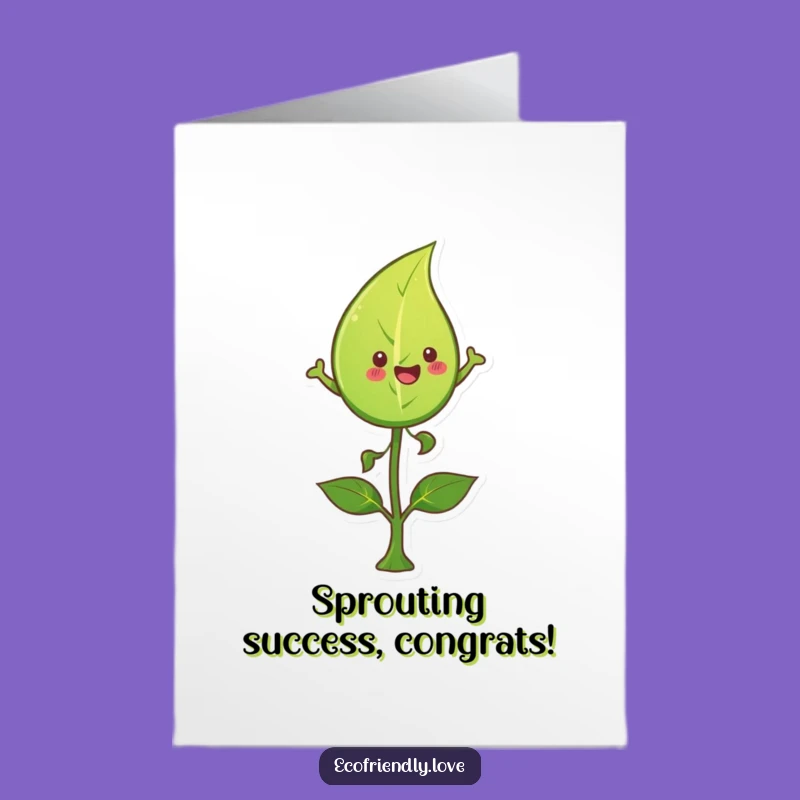 Free Printable Leaf Congrats Card: New Beginnings Downloadable Gift