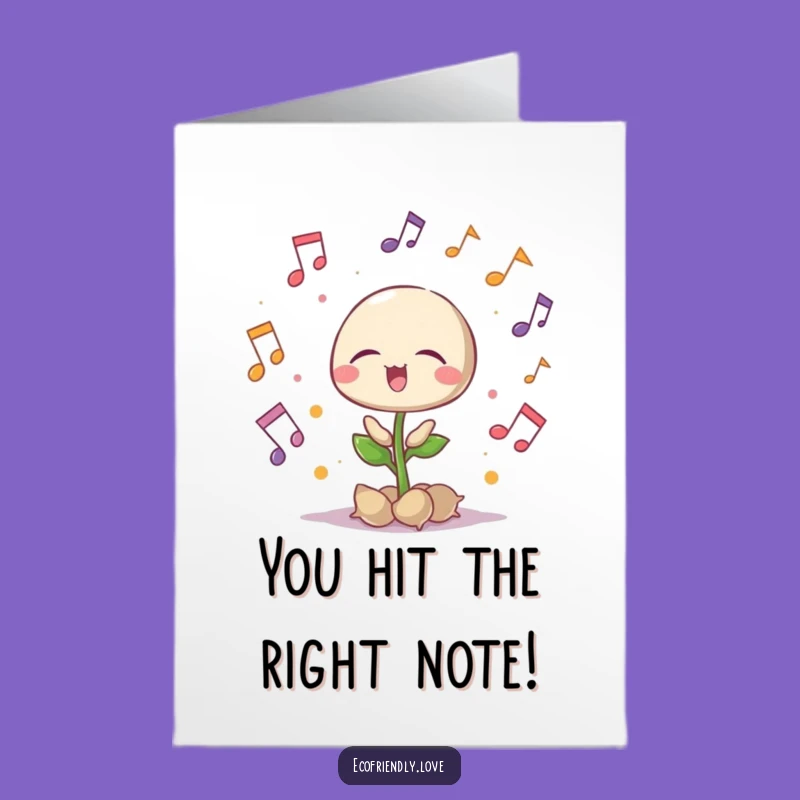 Free Printable Singing Seedling Card: Musical Congrats for a Harmonious Achievement