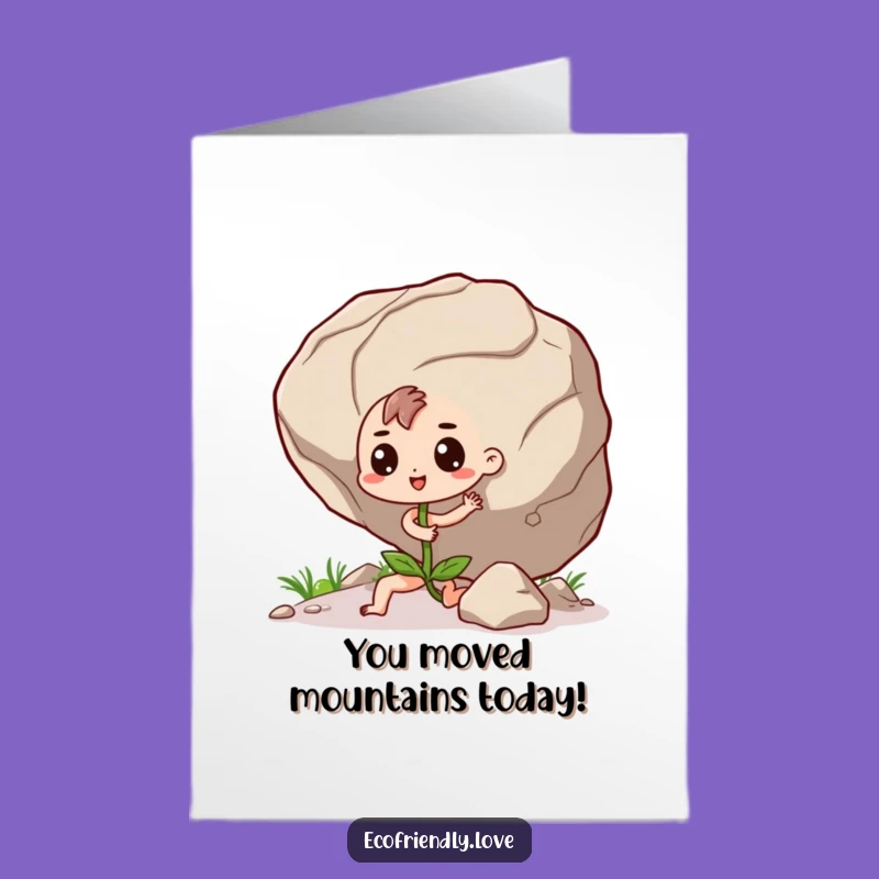 Free Printable Sprout Congrats Card: Determined Strength for a Humorous Downloadable Gift